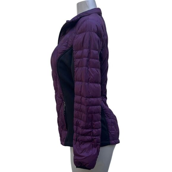 32 Degrees Heat Down Puffer Jacket Medium Purple Colorblock Quilted Full-zip - Picture 9 of 16
